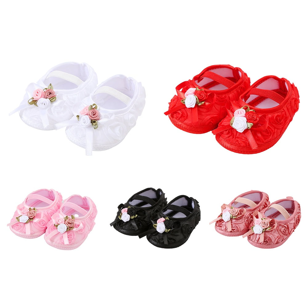 Crib Shoes Baby Learning Walking Shoes Flowers Decoration Sweet ...