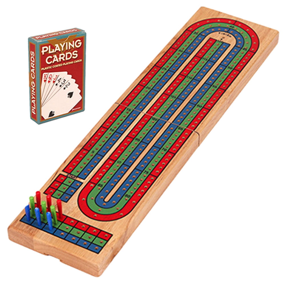 Cribbage Card Game Scoring Board Table Solid Wood Party Accessories Runners Table+runner Games