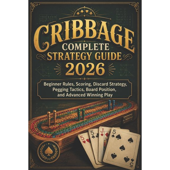 Cribbage Complete Strategy Guide 2026: Beginner Rules, Scoring, Discard Strategy, Pegging Tactics, Board Position, and A, (Paperback)
