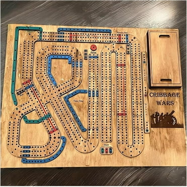 Cribbage War Game 2025 New Cross Cribbage Wars Board Game Set Unique Cribbage Board Templates Pegs Metal Games Set Travel Wooden Fun Classic Family Educational Board Table Games Kids Adults