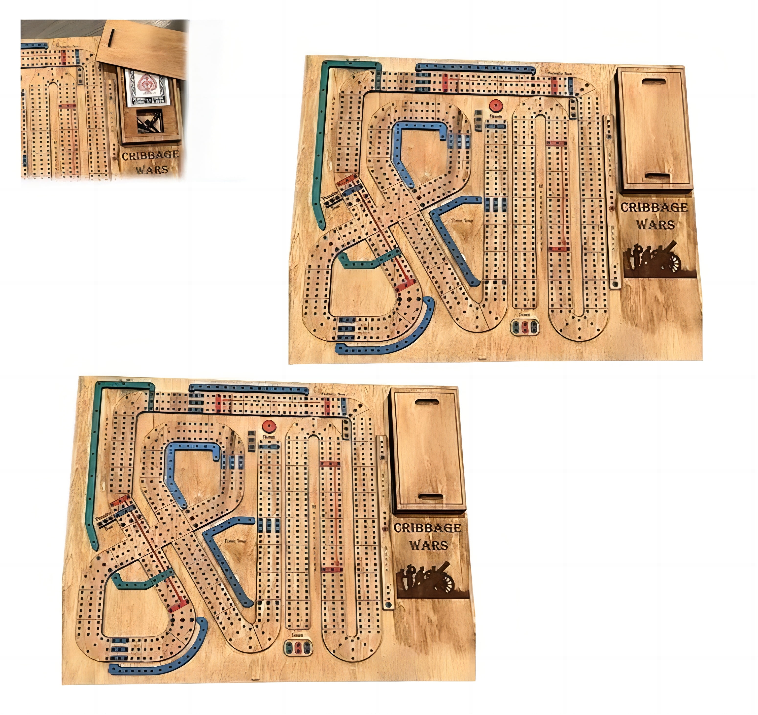Cribbage Wars Board Game,Cribbage Boards Unique, 2024 New Wooden