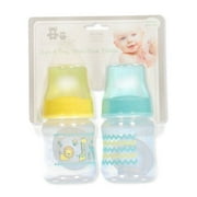Cribmates 2-Pack Wide-Neck Bottles (5 oz.) Color: yellow/aqua Size: one size