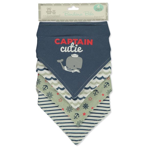 Cribmates Baby Boys' 4-Pack Bandana Bibs Color: navy/multi Size: one size
