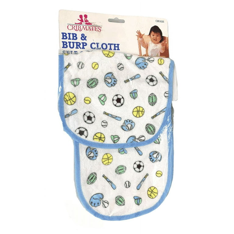 Cribmates Baby s Bib Burp Cloth Set Blue Walmart