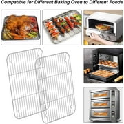 Artrylin 2 Pack Cooling Baking Rack, 12*9inchStainless Steel Cooling Racks for Cooking Baking Roasting Grilling Drying, Dense Wires & Smooth Edge, Easy to clean, Silver