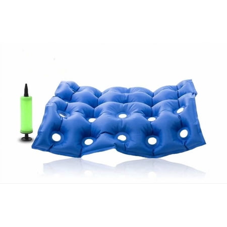 Cribun Inflatable Chair Pad, Inflatable Portable Seat Cushion Anti Bedsore Decubitus Chair Pad Mat Air Cushion Wheelchair Mat with Inflatable Pump