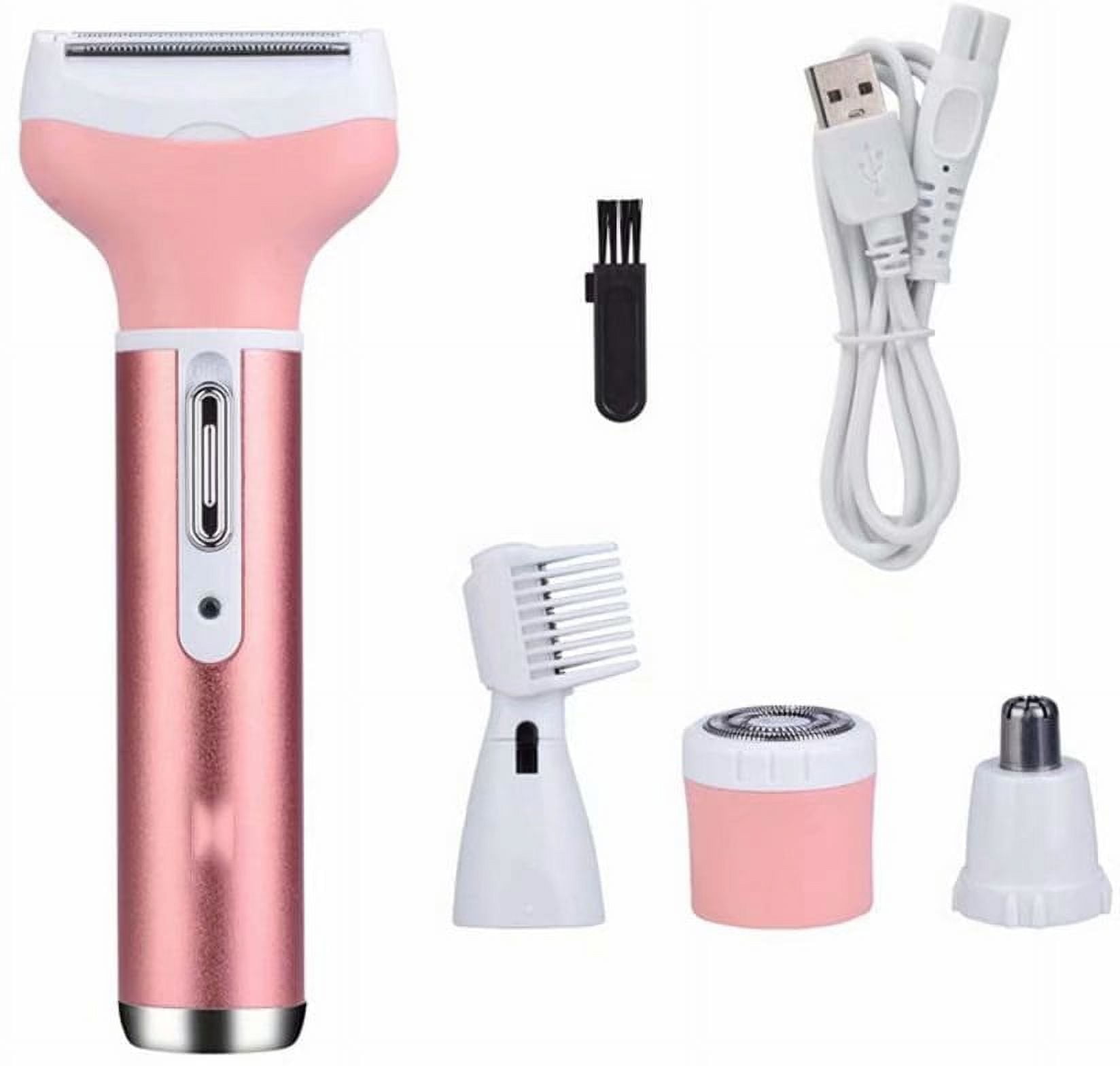 Cribun Women's Hair Removal Electric Shaver Ladies Razor 4 in 1 for ...