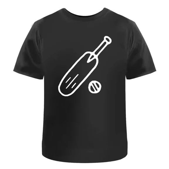 Cricket Bat & Ball Unisex T-Shirt - 100% Cotton