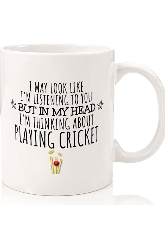 Cricket Gift, Cricket Mug, Funny Cricket Gifts For Men, Him, Husband, Boyfriend, Dad, Cricketing Gifts, Gift For Cricketers, Playing Cricket, Ceramic Novelty Coffee Mugs 11oz, 15oz Mug,