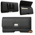 thumbnail image 1 of For Cricket Icon 2026 Magnetic Leather Pouch with Belt Clip, Secure Magnetic Closure, Soft Lining, Card Holder Slot, Fits 6.5"- 7.0" Phones Cover [Black], 1 of 6