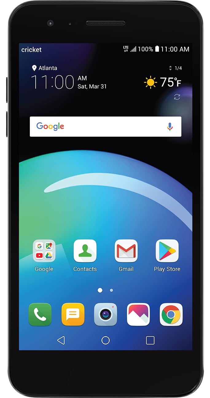 Cricket LG Wireless Risio 3 16GB Prepaid Smartphone, Blue