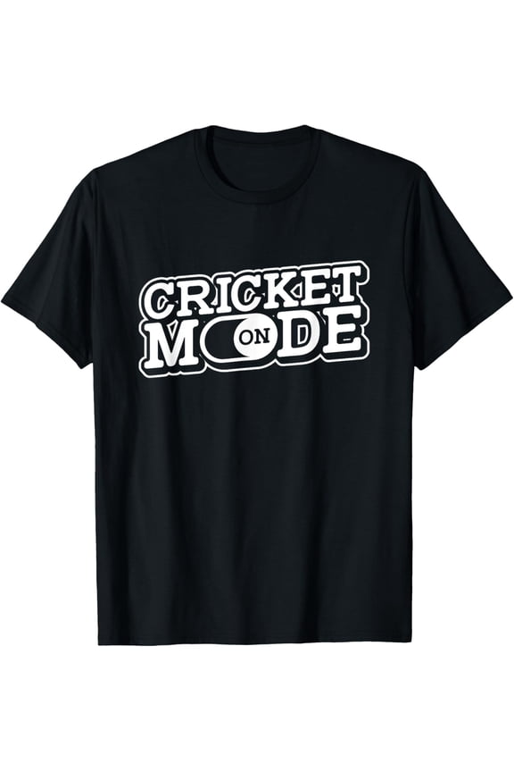 Cricket Mode On - Cricketer Player Batsman Bowler Cricket T-Shirt men and women can wear, black, white, gifts