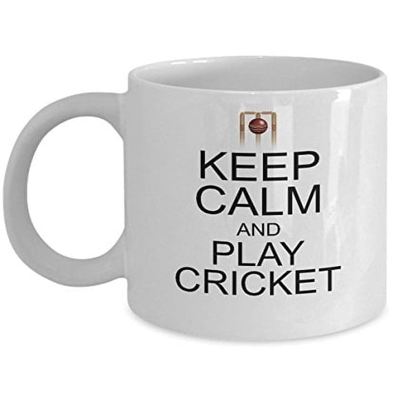 Cricket 11 oz Coffee Mug - Keep Calm and Play White Ceramic Gift