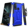 thumbnail image 1 of For Cricket Ovation 3, AT&T Motivate Max Swivel Belt Clip Holster with Built-in Kickstand, Heavy Duty Hybrid 3in1 Shockproof Phone Case Cover by Xpression - Blue, 1 of 9