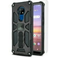 thumbnail image 1 of for Cricket Ovation, AT&T Radiant Max Phone Case Magnet Mount Ready Slip Guard Grids Pattern Kickstand Hybrid Slim Shock Bumper Cover with Tempered Glass, 1 of 4