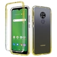 thumbnail image 1 of Cricket Ovation Case, AT&T Radiant Max Case, Rosebono Full-Body Rugged Ultra Transparency Hybrid Case With Built-in Screen Protector for Cricket Ovation / AT&T Radiant Max (Yellow), 1 of 5