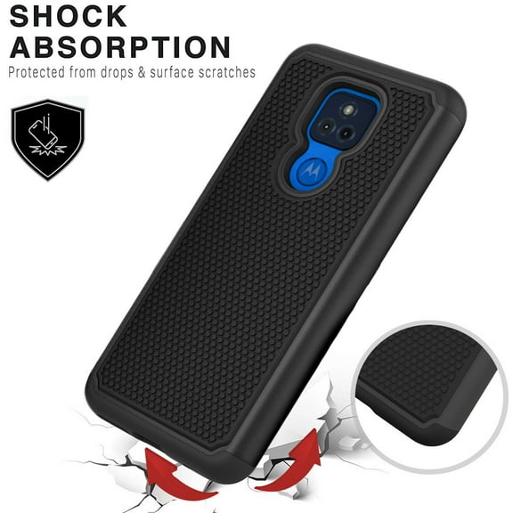 Cricket Ovation Phone Case, Military Grade 6 Feet Drop Test Protection Dual Layer Cover-Black