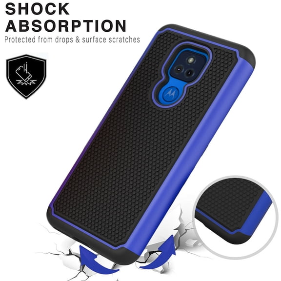 Cricket Ovation Phone Case, Military Grade 6 Feet Drop Test Protection Dual Layer Cover-Blue