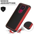 thumbnail image 1 of Cricket Ovation Phone Case, Military Grade 6 Feet Drop Test Protection Dual Layer Cover-Red, 1 of 3