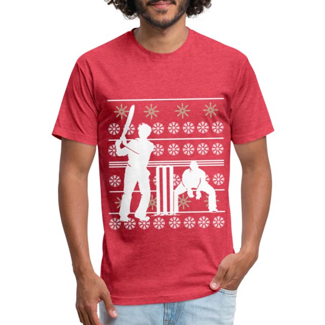 Cricket Player Gift Christmas Unisex Poly Cotton TShirt