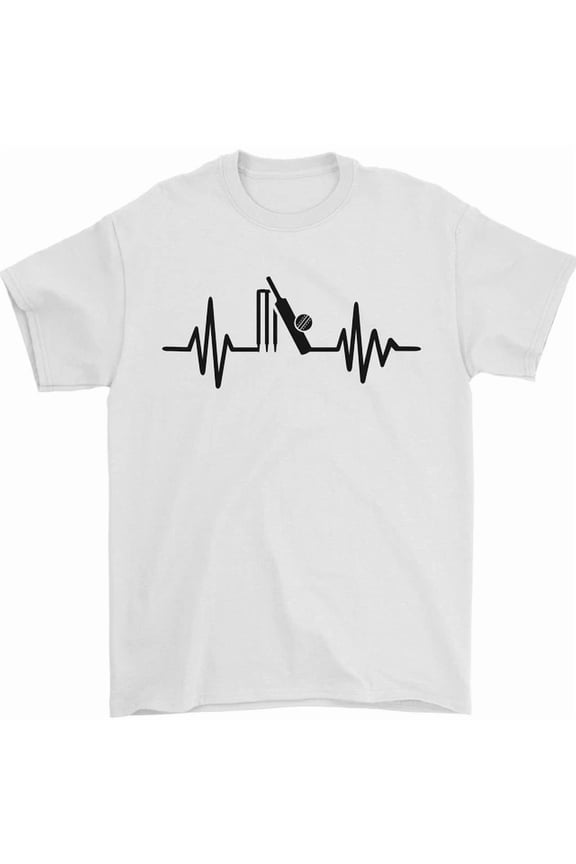 Cricket Pulse Cricketer Cricketing ECG T-Shirt