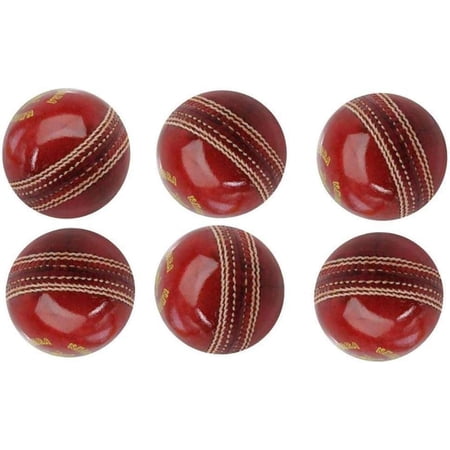Cricket Rubber Soft Balls for Practice A Grade Handstitched RED| Senior Official (Pack Of 6)