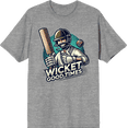 thumbnail image 1 of Cricket Sports Wicket Good Time Adult Heather Gray Crew Neck Short Sleeve Tee-Medium, 1 of 4