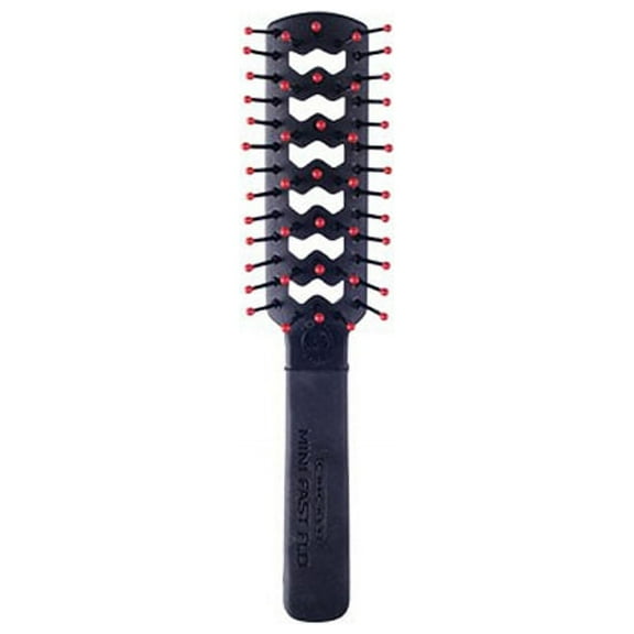Cricket Static Free Brush FastFlo Brush - Mini FastFlo Black - Pack of 1 with Sleek Comb