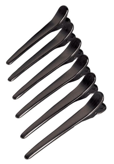 Cricket Ultraclean Black ProClips – Antimicrobial Sectioning Hair Clips, 6 Count
