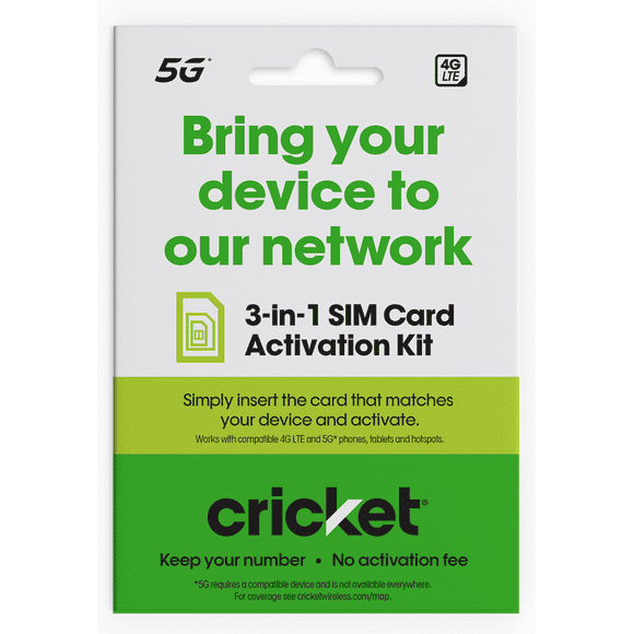 Large Sim Card Cricket Phone Card