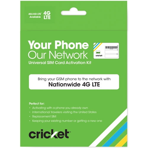 Cricket Wireless BYOD Universal SIM Card Activation Kit