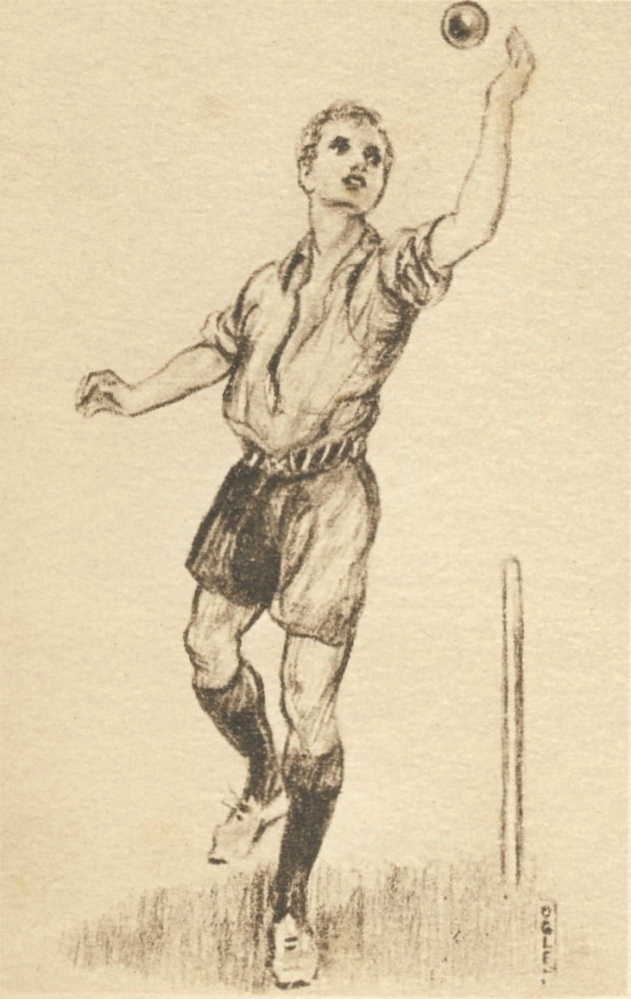 Cricket bowler Canvas Art - Unknown (18 x 24)