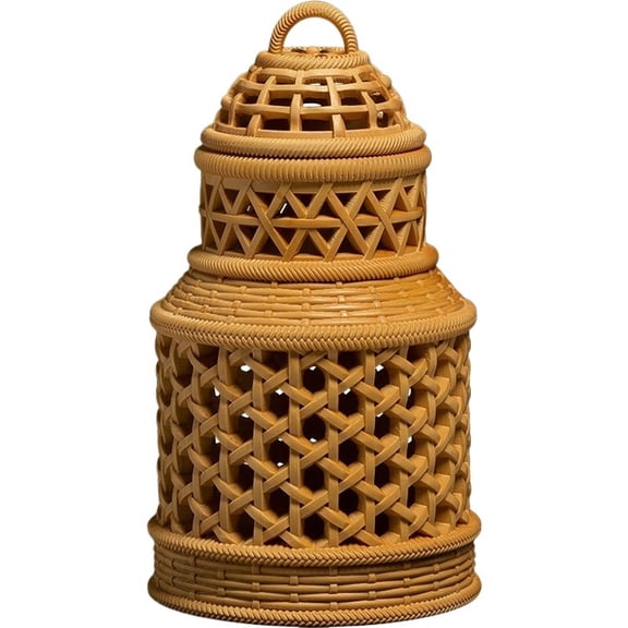 Cricket cage solid wood Chinese style cultural ornament cricket jar easy to carry