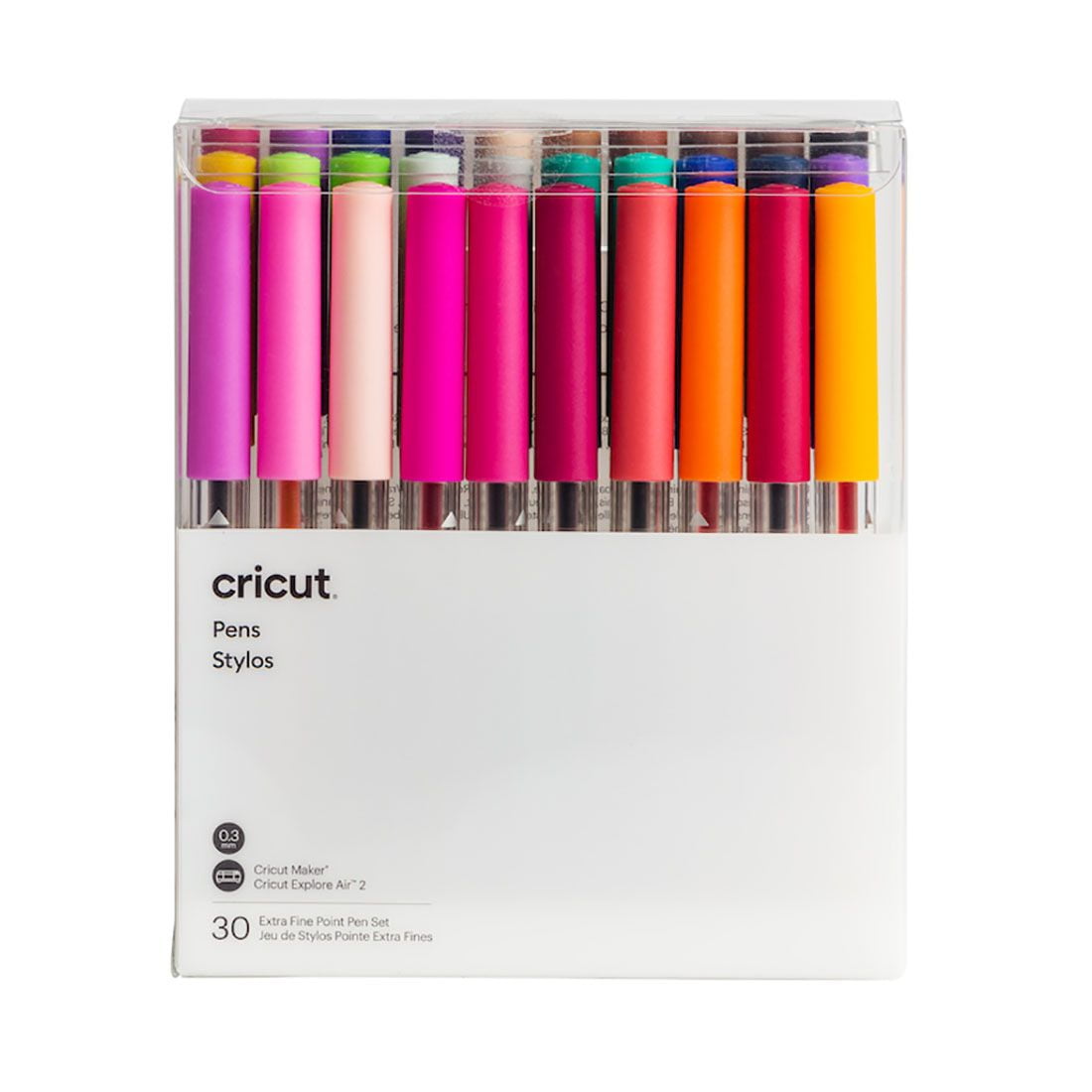  Cricut Ultimate Fine Point Pen Set, 0.4mm Fine Tip Pens to  Write, Draw & Color, Create Personalized Cards & Invites, Use with Cricut  Maker and Explore Cutting Machines, 30 Assorted Colored