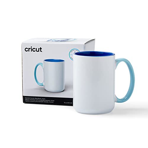 Cricut Beveled Blank Mug, CeramicCoated, Dishwasher & Microwave Safe