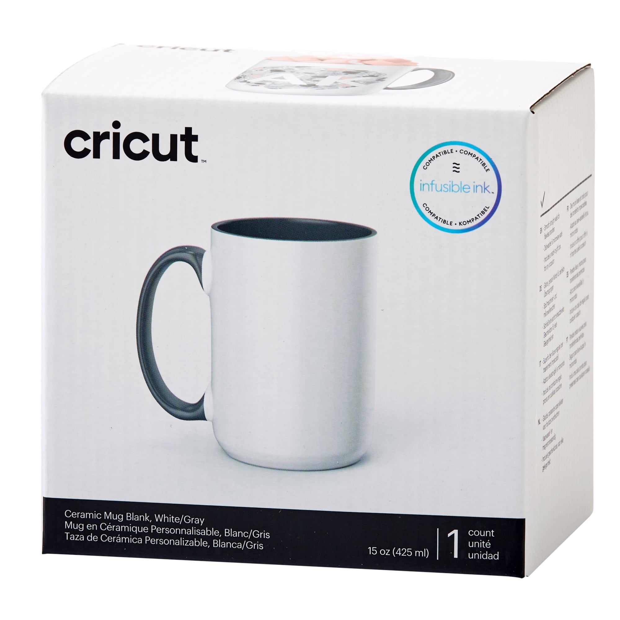 Gray Ceramic Personalized Microwave Safe Mug, 15 oz