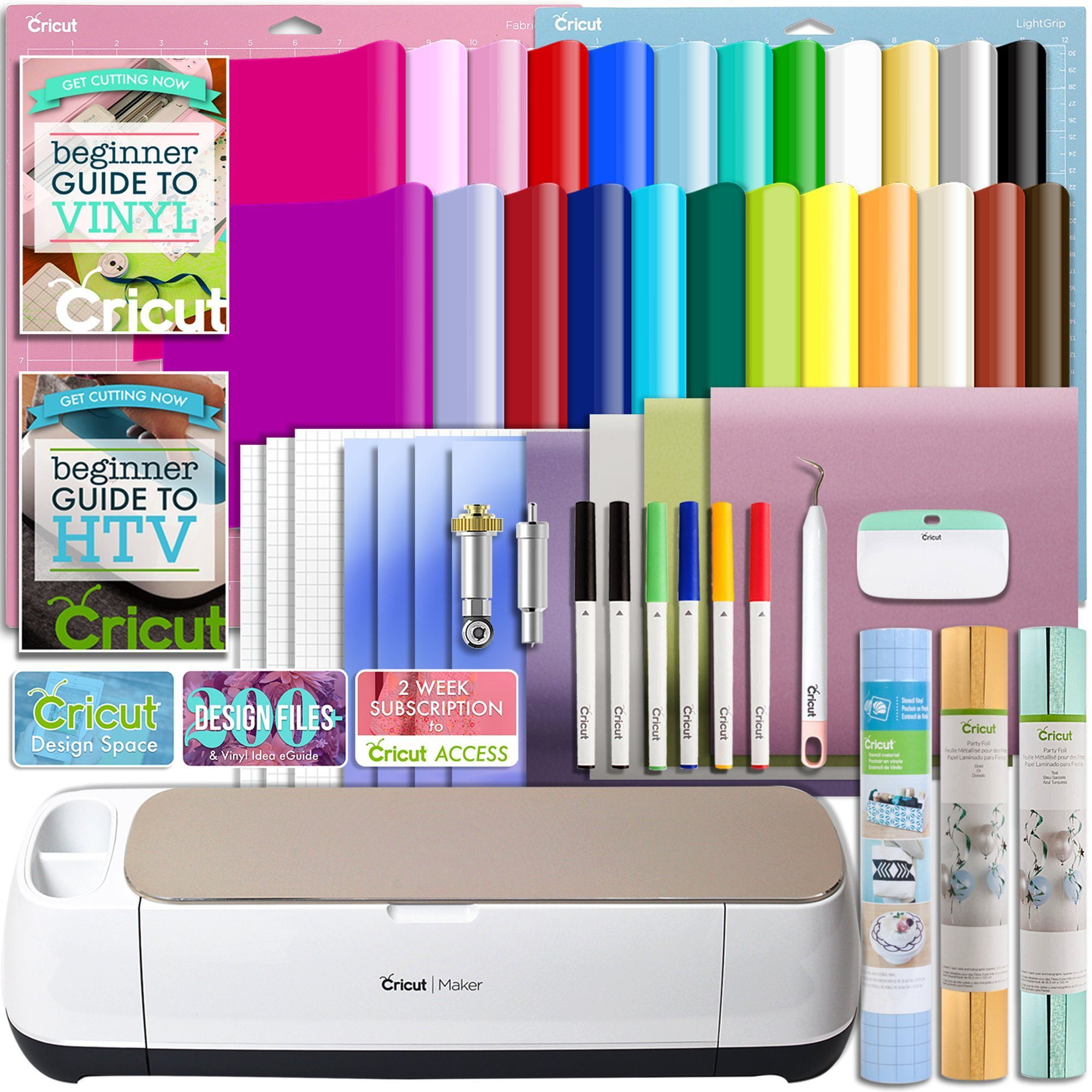 Cricut Maker® with Champagne Accessory Bundle for Crafting