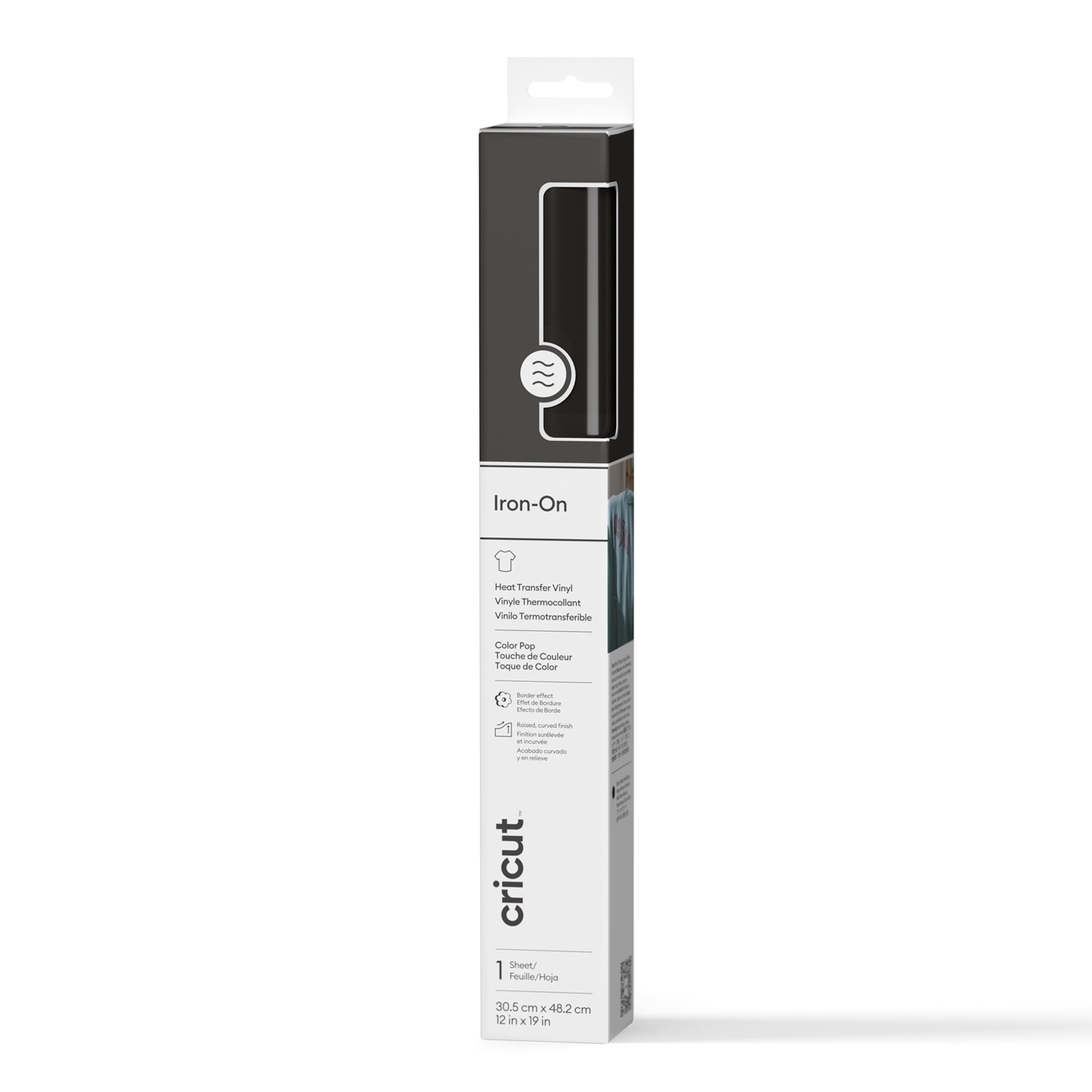 Cricut® Color Pop Iron-On™ Vinyl (12 in x 19 in), 12" x 19", Black-White