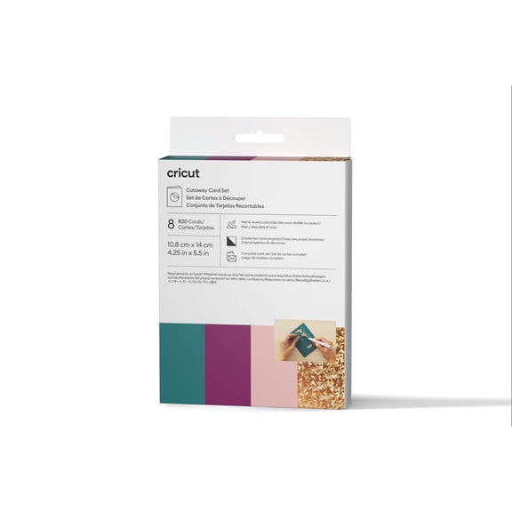 Cricut Cutaway Cards, Corsage Sampler - R20 (8 ct), 4.25" x 5.5",Multi