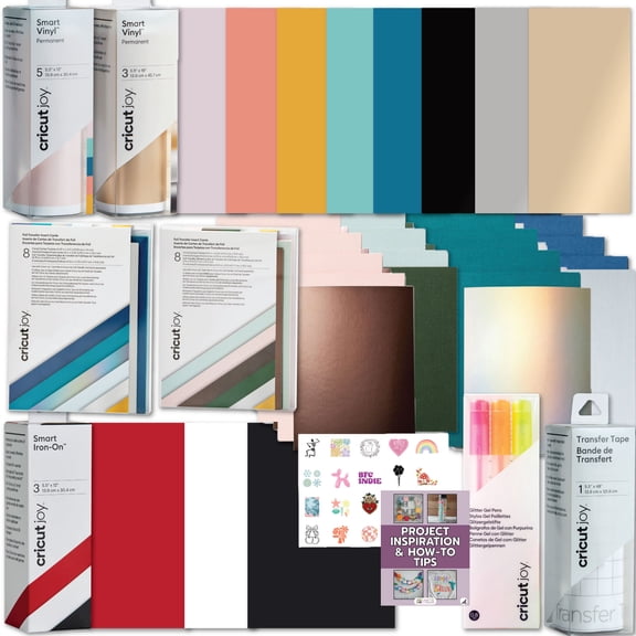Cricut Materials Bundle  Beginner Starter Set for Joy