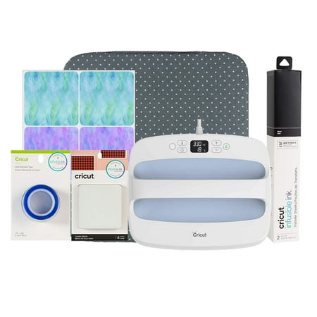 Cricut EasyPress 2, Blue Heat press - 12" x 10" Infusible Ink Bundle