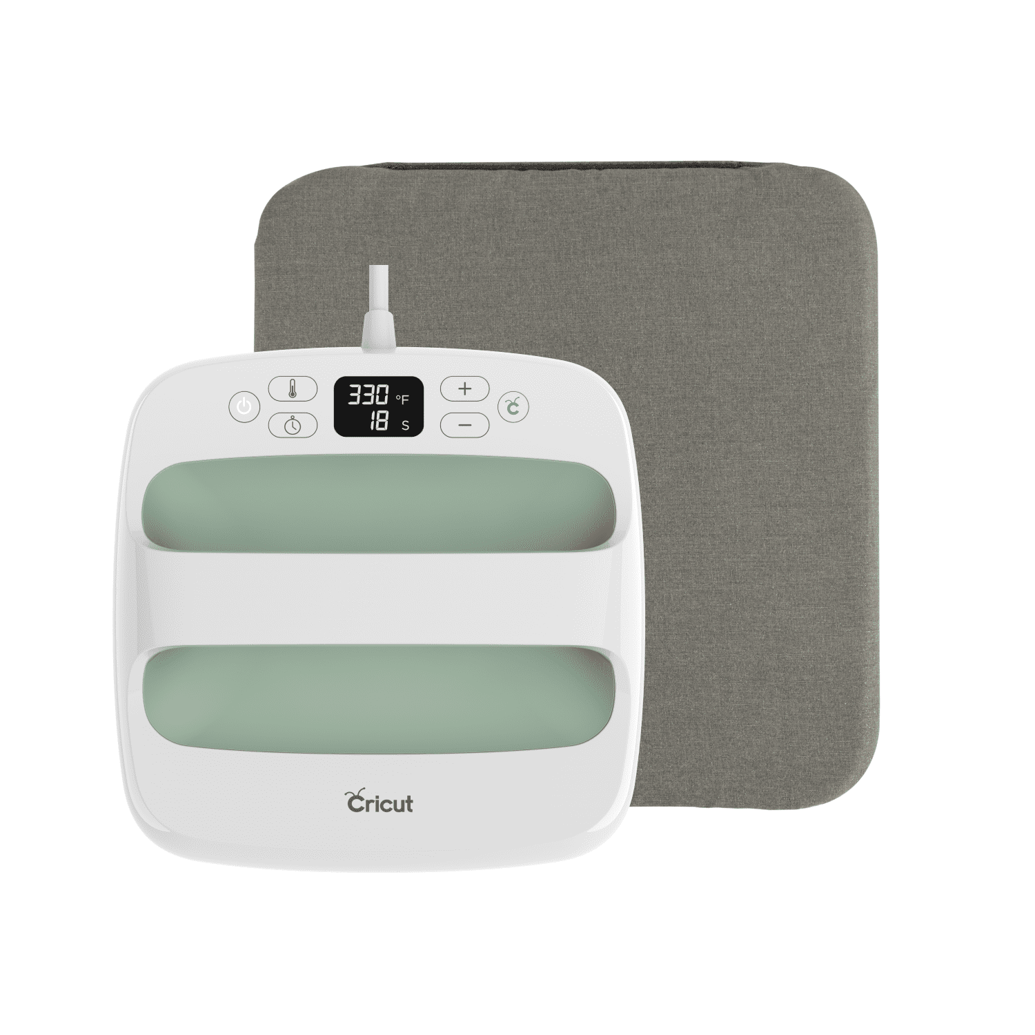 Cricut EasyPress 2, Mint 9 in x 9 in + Cricut EasyPress Mat, 12 in x 12 in Bundle