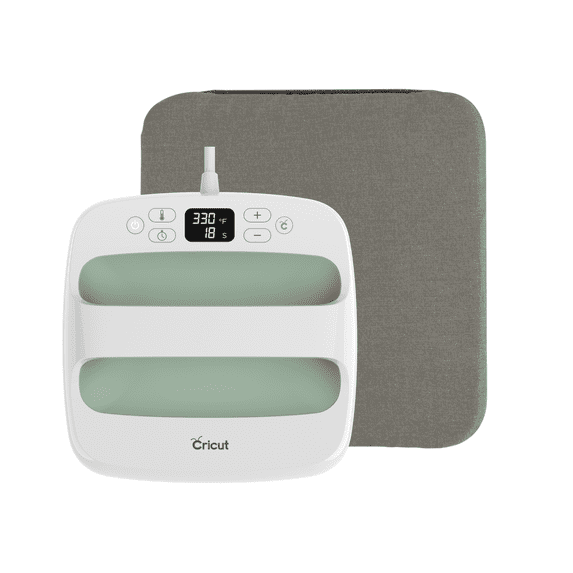 Cricut EasyPress® 2, Mint 9 in x 9 in + Cricut EasyPress Mat, 12 in x 12 in Bundle