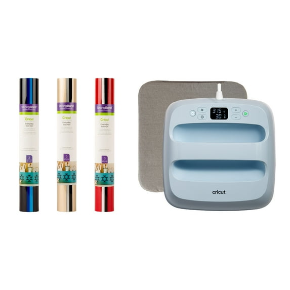 Cricut EasyPress 3 9 in x 9 in and Everyday Iron-On Bundle