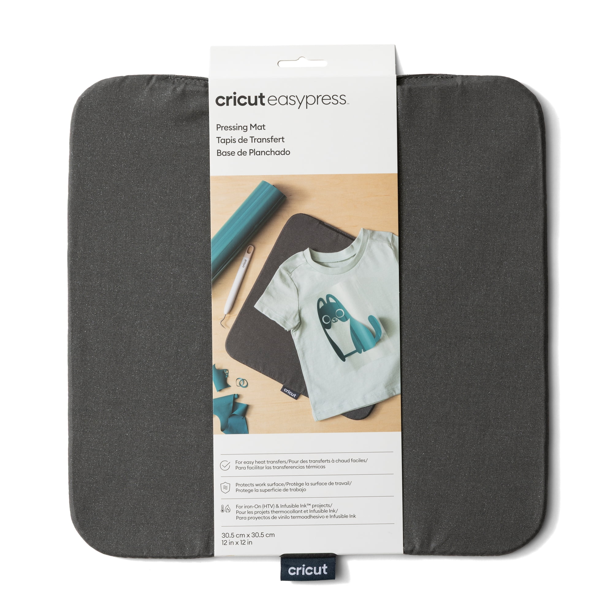 Cricut EasyPress® Mat, 12 in x 12 in, 12" x 12",Gray