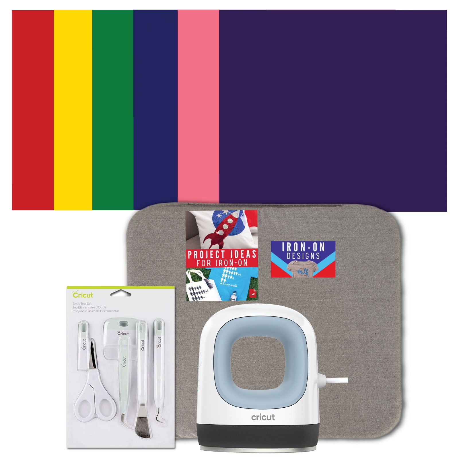 Cricut Easy Press 3 and Smart Iron On Heat Transfer Vinyl & Easy Press Mat  Bundle - Easy Heat Press Machine for HTV Sublimation and DIY Ironing