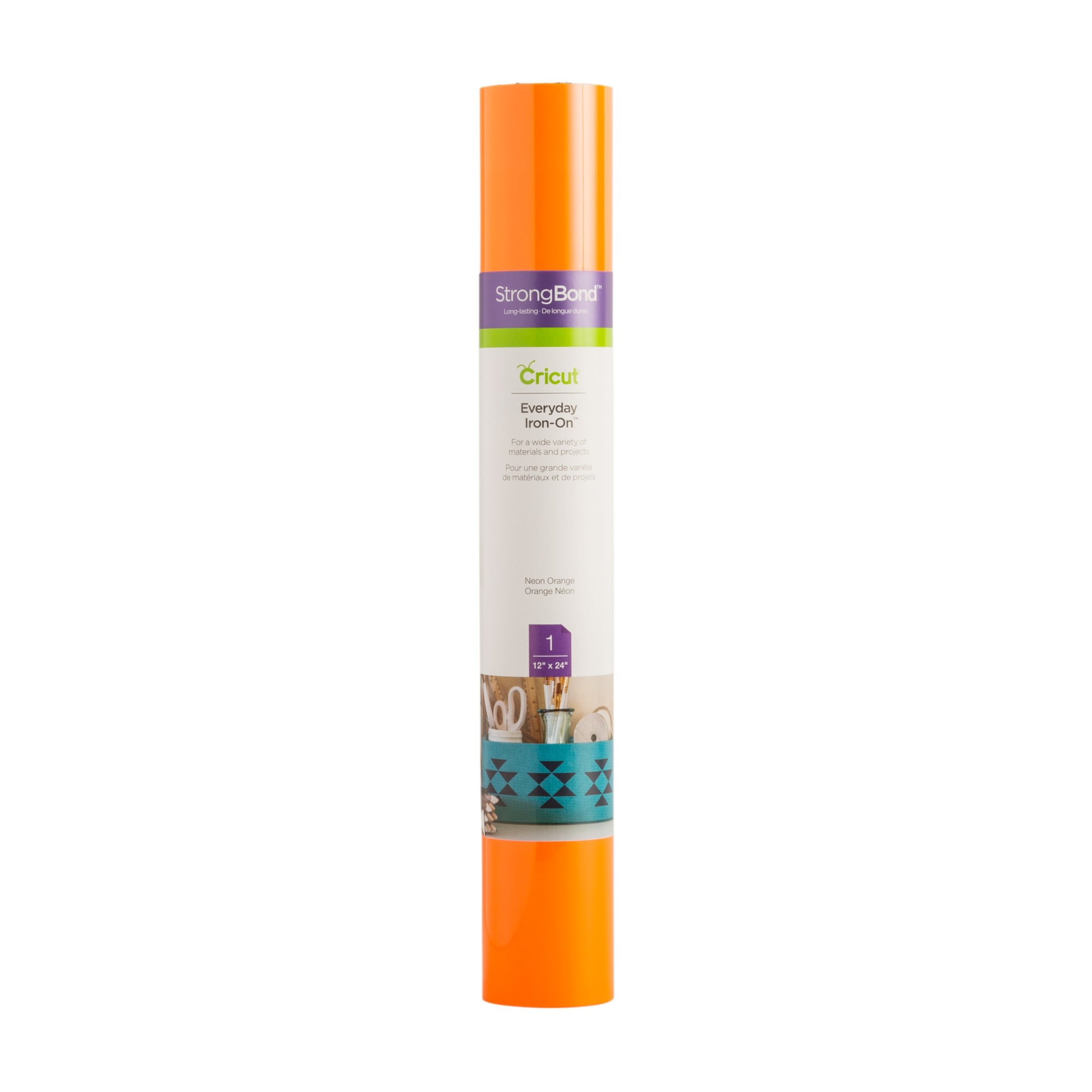Cricut® Everyday Iron-On Vinyl, Neon Orange, 12" x 24" - Walmart.com
