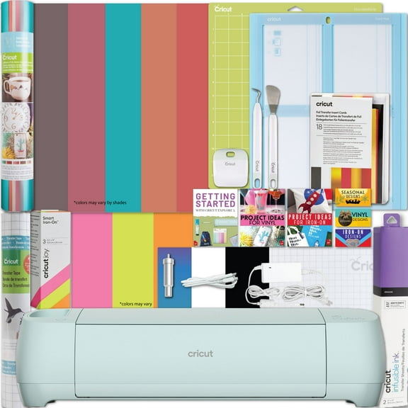 Cricut Explore 3 Craft Die-Cutting Machine Bundle, Ultimate Material Sampler Set