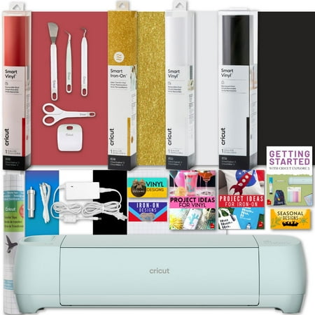 Cricut Explore 3 Craft Cutting Machine with 4 12in x 3ft Smart Vinyl Rolls Bundle