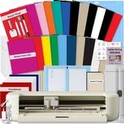 Cricut Explore 5 Cutting Machine Essentials Bundle with Smart Vinyl & Heat Transfer Vinyl Sheets - DIY Cutting Machine for Decals, Stickers and HTV